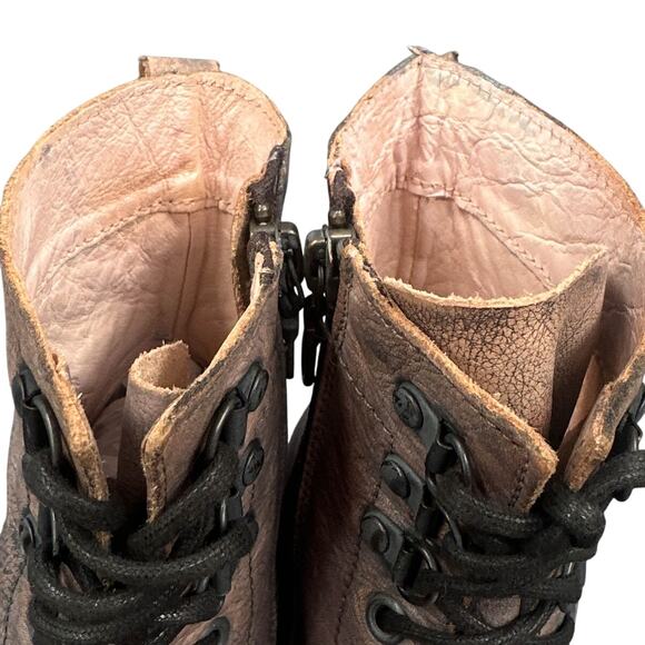 Bed Stu Judgement Combat Boots 6 Cobbler Pinkish Brown Granny Western Grunge USA - Picture 11 of 16